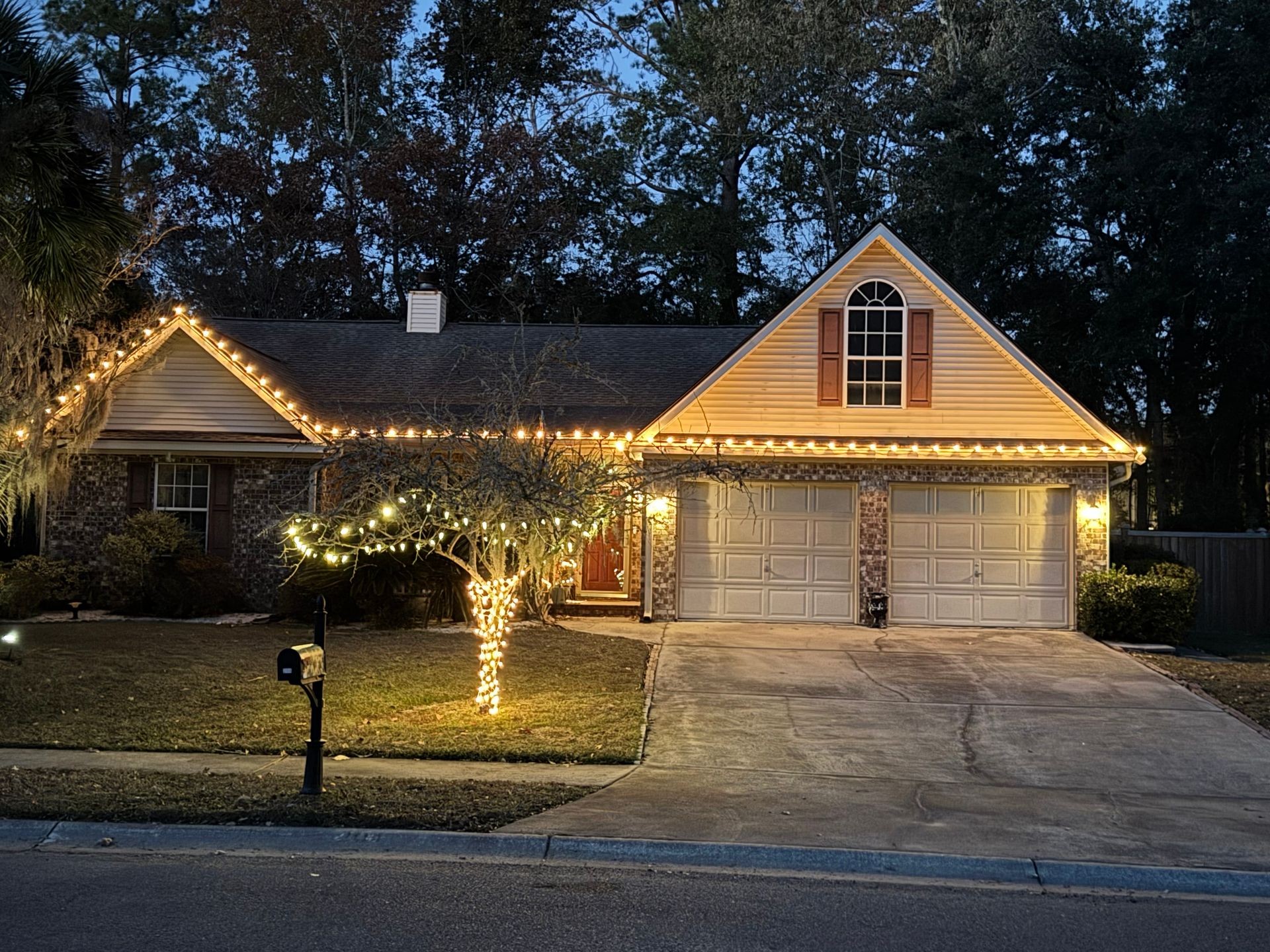 Christmas lights install